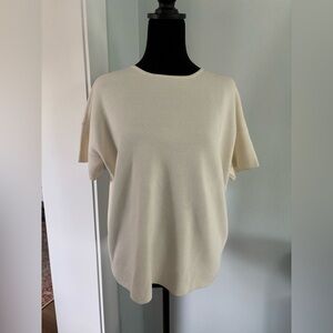 Eileen Fisher xs silk and cotton short sleeve top EUC